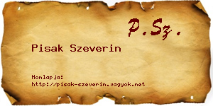 Pisak Szeverin névjegykártya